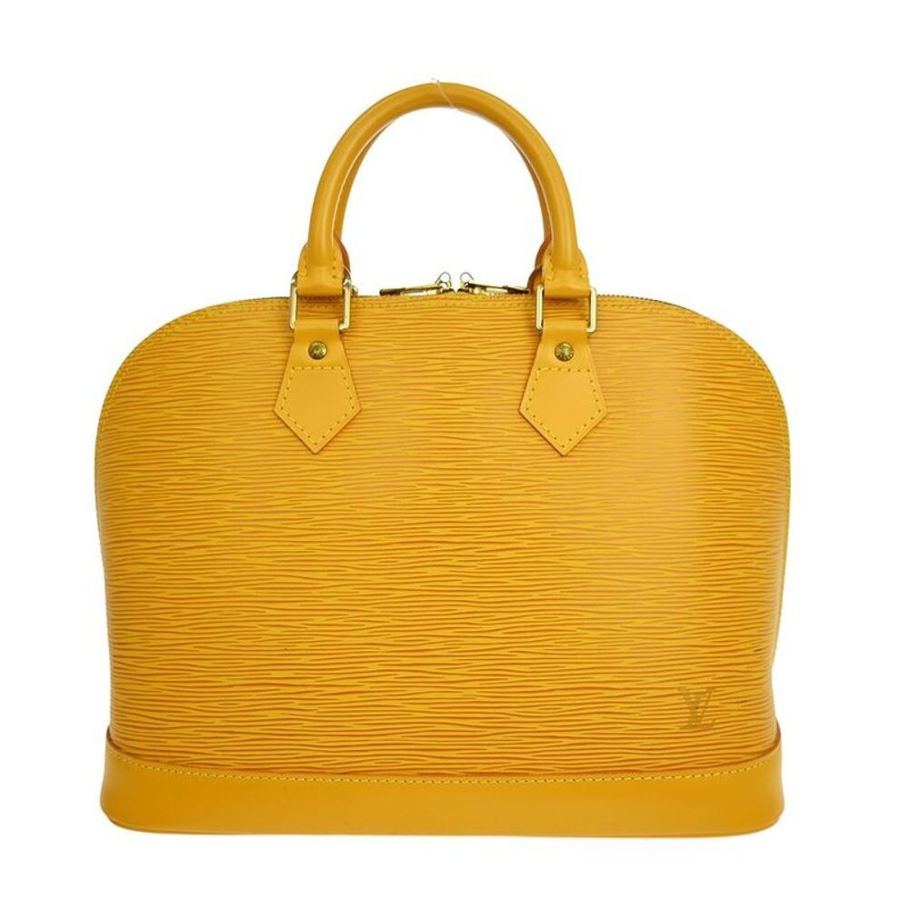 Louis Vuitton Alma Epi Yellow Leather Handbag